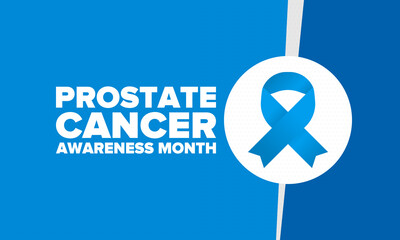 Prostate Cancer Awareness Month in September. Movember in November. Men's Health. Medical health care and awareness design. oster, card, banner and background. Vector illustration