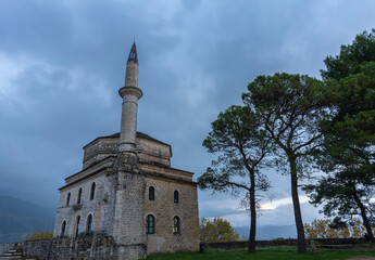 Obraz premium The Fethiye Mosque built within the Ioannina (Yannena) castle, capital and largest city of Epirus in north-western Greece.