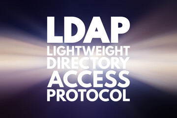 LDAP - Lightweight Directory Access Protocol acronym, technology concept background