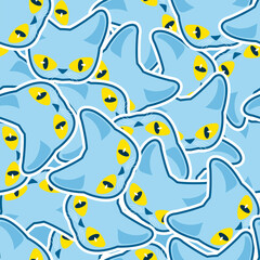 Cat pattern seamless. Kitten background. Baby fabric ornament