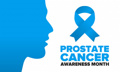 Prostate Cancer Awareness Month in September. Movember in November. Men's Health. Medical health care and awareness design. oster, card, banner and background. Vector illustration