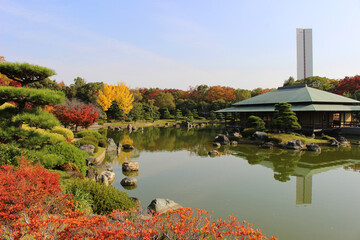 Fototapeta premium 大阪府堺市 大仙公園日本庭園の紅葉