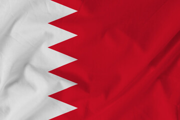 Flag of Bahrain on Fabric texture