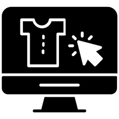 
Prototype of a web page with cursor and so many options for shopping, best icon to commemorate online shopping concept  
