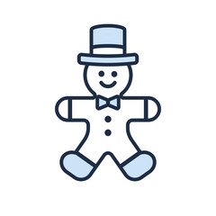 Gingerbread Man Vector Illustration Icon 
