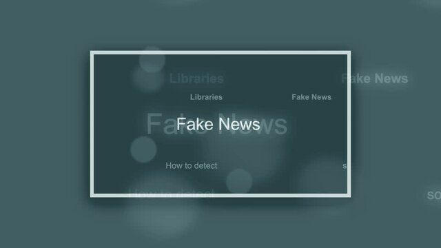 Highlighted Fake News typography for social and news media or marketing concept. 4k footage. Can be used as illustrative for websites or other resources.