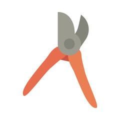 scissors gardening tool flat style icon