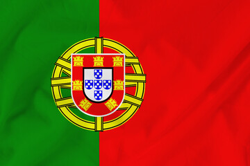 Obraz premium Flag of Portugal on Fabric texture