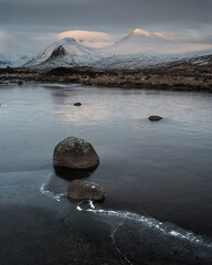 Scottish frozen lake
