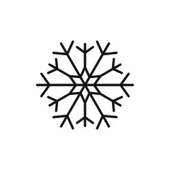 Snowflake icon vector isolated symbol.