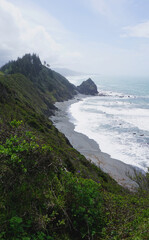 Misty Oregon Coast Landscape 