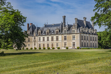 Fototapeta na wymiar Chateau de Beauregard (1545) is a Renaissance castle in Loire Valley in France. It is located on territory of commune of Cellettes, a little south of city of Blois. 