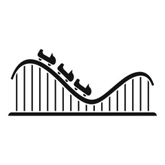 Roller coaster track icon. Simple illustration of roller coaster track vector icon for web design isolated on white background - obrazy, fototapety, plakaty