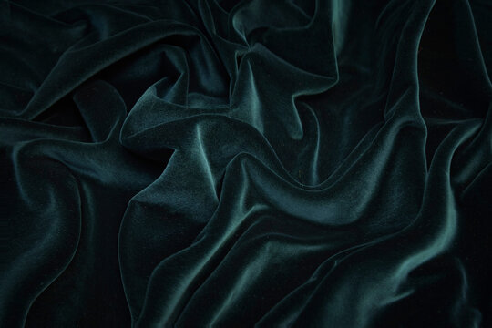 Texture, background, pattern. Texture of green velvet fabric. Beautiful  emerald green soft velvet fabric. Stock Photo | Adobe Stock