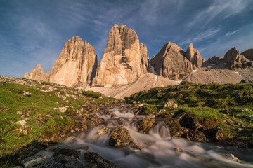 sunset colours in dolomites