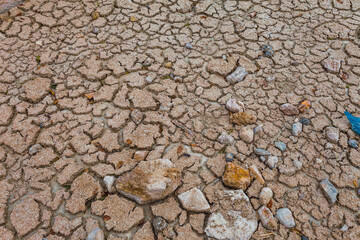 Cracked ground texture background