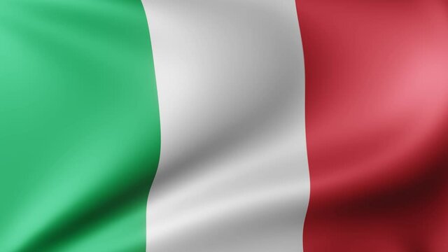 Italian flag. The flag of Italy is waving in the wind.
