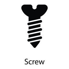 screw glyph vector icon