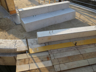 護岸工事のコンクリート