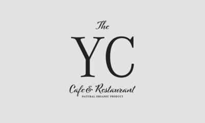 cafe restaurant premade logo initials monogram elegant luxury alphabet