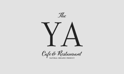 cafe restaurant premade logo initials monogram elegant luxury alphabet