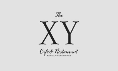 cafe restaurant premade logo initials monogram elegant luxury alphabet
