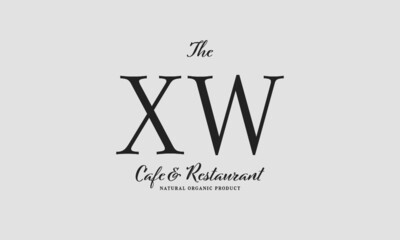 cafe restaurant premade logo initials monogram elegant luxury alphabet