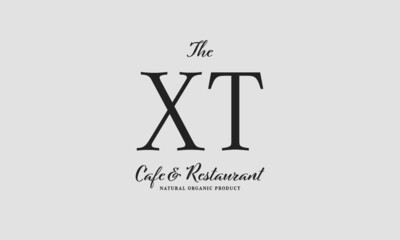 cafe restaurant premade logo initials monogram elegant luxury alphabet
