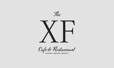 cafe restaurant premade logo initials monogram elegant luxury alphabet