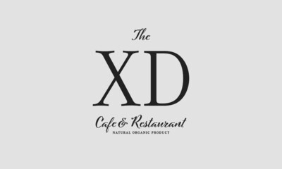 cafe restaurant premade logo initials monogram elegant luxury alphabet
