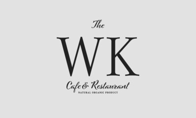Fototapeta premium cafe restaurant premade logo initials monogram elegant luxury alphabet