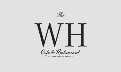 cafe restaurant premade logo initials monogram elegant luxury alphabet