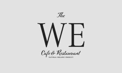 Fototapeta premium cafe restaurant premade logo initials monogram elegant luxury alphabet