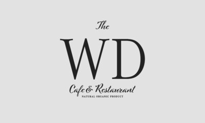 cafe restaurant premade logo initials monogram elegant luxury alphabet