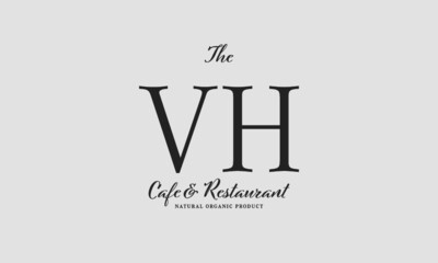 cafe restaurant premade logo initials monogram elegant luxury alphabet