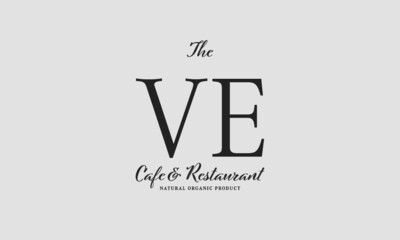 cafe restaurant premade logo initials monogram elegant luxury alphabet