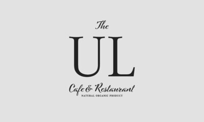 cafe restaurant premade logo initials monogram elegant luxury alphabet