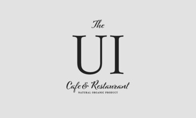 cafe restaurant premade logo initials monogram elegant luxury alphabet