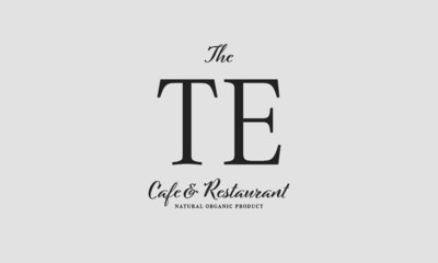 cafe restaurant premade logo initials monogram elegant luxury alphabet