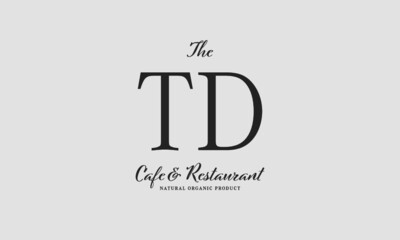 cafe restaurant premade logo initials monogram elegant luxury alphabet