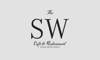 cafe restaurant premade logo initials monogram elegant luxury alphabet