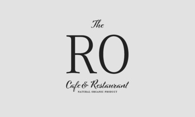 cafe restaurant premade logo initials monogram elegant luxury alphabet