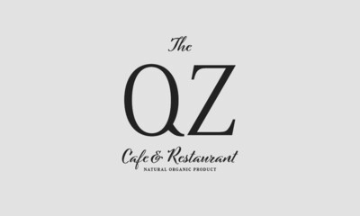 cafe restaurant premade logo initials monogram elegant luxury alphabet