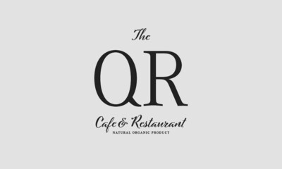 cafe restaurant premade logo initials monogram elegant luxury alphabet