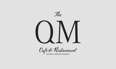cafe restaurant premade logo initials monogram elegant luxury alphabet