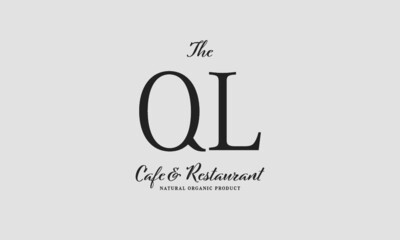 cafe restaurant premade logo initials monogram elegant luxury alphabet
