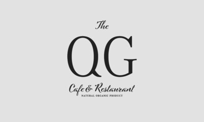 cafe restaurant premade logo initials monogram elegant luxury alphabet