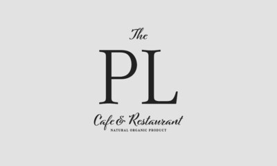 Fototapeta premium cafe restaurant premade logo initials monogram elegant luxury alphabet