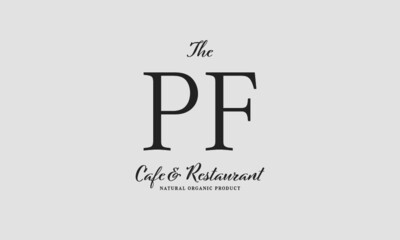 cafe restaurant premade logo initials monogram elegant luxury alphabet