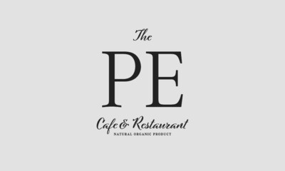 cafe restaurant premade logo initials monogram elegant luxury alphabet